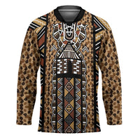 Mali Mud Cloth Leopards Legacy Hockey Jersey Tribal Village - Wonder Print Shop