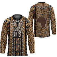 Mali Mud Cloth Leopards Legacy Hockey Jersey Tribal Village - Wonder Print Shop