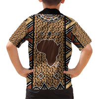 Mali Mud Cloth Leopards Legacy Kid Hawaiian Shirt Tribal Village - Wonder Print Shop