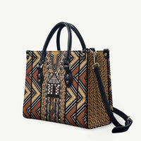 Mali Mud Cloth Leopards Legacy Leather Bag Tribal Village - Wonder Print Shop