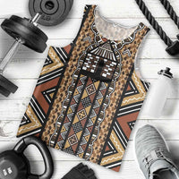Mali Mud Cloth Leopards Legacy Men Tank Top Tribal Village - Wonder Print Shop