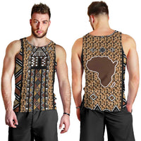 Mali Mud Cloth Leopards Legacy Men Tank Top Tribal Village - Wonder Print Shop