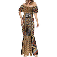 Mali Mud Cloth Leopards Legacy Mermaid Dress Tribal Village - Wonder Print Shop