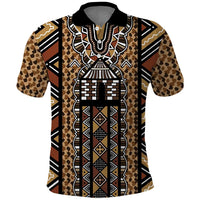 Mali Mud Cloth Leopards Legacy Polo Shirt Tribal Village - Wonder Print Shop