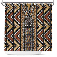 Mali Mud Cloth Leopards Legacy Shower Curtain Tribal Village - Wonder Print Shop