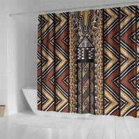 Mali Mud Cloth Leopards Legacy Shower Curtain Tribal Village - Wonder Print Shop