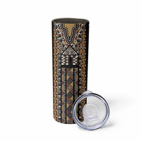 Mali Mud Cloth Leopards Legacy Skinny Tumbler Tribal Village - Wonder Print Shop