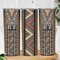 Mali Mud Cloth Leopards Legacy Skinny Tumbler Tribal Village - Wonder Print Shop