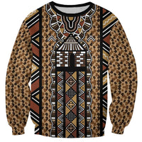Mali Mud Cloth Leopards Legacy Sweatshirt Tribal Village - Wonder Print Shop