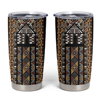 Mali Mud Cloth Leopards Legacy Tumbler Cup Tribal Village - Wonder Print Shop