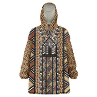 Mali Mud Cloth Leopards Legacy Wearable Blanket Hoodie Tribal Village - Wonder Print Shop