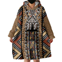 Mali Mud Cloth Leopards Legacy Wearable Blanket Hoodie Tribal Village - Wonder Print Shop