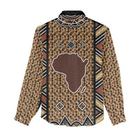 Mali Mud Cloth Leopards Legacy Women Casual Shirt Tribal Village - Wonder Print Shop