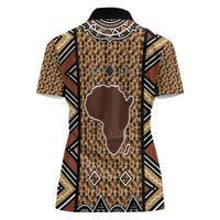 Mali Mud Cloth Leopards Legacy Women Polo Shirt Tribal Village - Wonder Print Shop