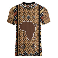 Mali Mud Cloth Leopards Legacy Women V-Neck T-Shirt Tribal Village - Wonder Print Shop
