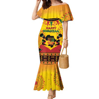Kwanzaa Holiday Family Matching Mermaid Dress and Hawaiian Shirt African Pattern - Wonder Print Shop