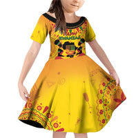 Kwanzaa Holiday Family Matching Off Shoulder Short Dress and Hawaiian Shirt African Pattern - Wonder Print Shop