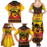 Kwanzaa Holiday Family Matching Summer Maxi Dress and Hawaiian Shirt African Pattern - Wonder Print Shop