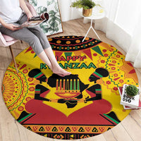 Kwanzaa Holiday Round Carpet African Pattern