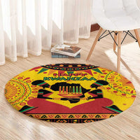 Kwanzaa Holiday Round Carpet African Pattern