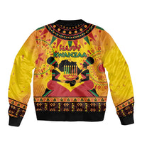 Kwanzaa Holiday Sleeve Zip Bomber Jacket African Pattern - Wonder Print Shop