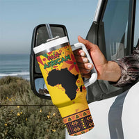Kwanzaa Holiday Tumbler With Handle African Pattern - Wonder Print Shop