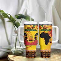 Kwanzaa Holiday Tumbler With Handle African Pattern - Wonder Print Shop