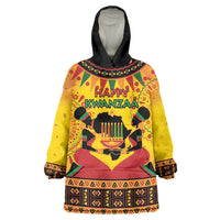 Kwanzaa Holiday Wearable Blanket Hoodie African Pattern - Wonder Print Shop