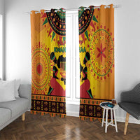 Kwanzaa Holiday Window Curtain African Pattern - Wonder Print Shop