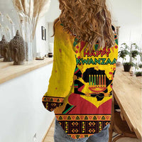 Kwanzaa Holiday Women Casual Shirt African Pattern - Wonder Print Shop