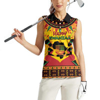 Kwanzaa Holiday Women Sleeveless Polo Shirt African Pattern - Wonder Print Shop