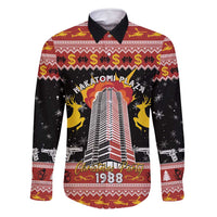 Personalized Nakatomi Plaza Family Matching Long Sleeve Bodycon Dress and Hawaiian Shirt Christmas Party 1988 - Wonder Print Shop