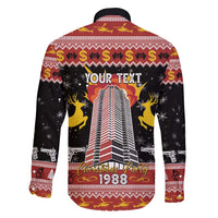 Personalized Nakatomi Plaza Family Matching Long Sleeve Bodycon Dress and Hawaiian Shirt Christmas Party 1988 - Wonder Print Shop