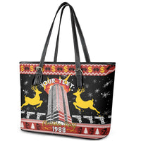 Personalized Nakatomi Plaza Leather Tote Bag Christmas Party 1988 - Wonder Print Shop
