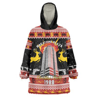 Personalized Nakatomi Plaza Wearable Blanket Hoodie Christmas Party 1988 - Wonder Print Shop