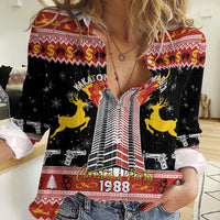 Personalized Nakatomi Plaza Women Casual Shirt Christmas Party 1988 - Wonder Print Shop