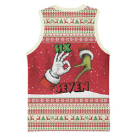 Funny Six Seven Meme Christmas Basketball Jersey Merry 67 Mas - Wonder Print Shop
