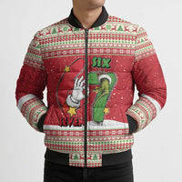Funny Six Seven Meme Christmas Bomber Puffer Jacket Merry 67 Mas - Wonder Print Shop