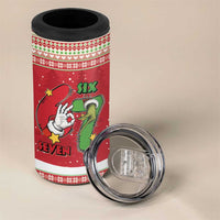 Funny Six Seven Meme Christmas 4 in 1 Can Cooler Tumbler Merry 67 Mas - Wonder Print Shop