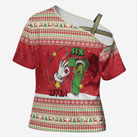 Funny Six Seven Meme Christmas Cross Shoulder Shirt Merry 67 Mas - Wonder Print Shop