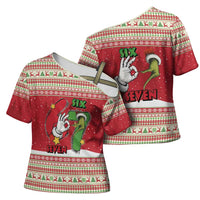 Funny Six Seven Meme Christmas Cross Shoulder Shirt Merry 67 Mas - Wonder Print Shop