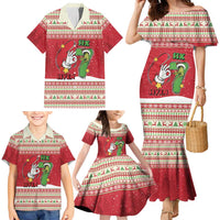 Funny Six Seven Meme Christmas Family Matching Mermaid Dress and Hawaiian Shirt Merry 67 Mas - Wonder Print Shop