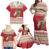 Funny Six Seven Meme Christmas Family Matching Off Shoulder Maxi Dress and Hawaiian Shirt Merry 67 Mas - Wonder Print Shop