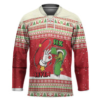 Funny Six Seven Meme Christmas Hockey Jersey Merry 67 Mas - Wonder Print Shop