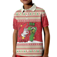 Funny Six Seven Meme Christmas Kid Polo Shirt Merry 67 Mas - Wonder Print Shop