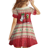 Funny Six Seven Meme Christmas Kid Short Sleeve Dress Merry 67 Mas - Wonder Print Shop