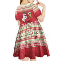 Funny Six Seven Meme Christmas Kid Short Sleeve Dress Merry 67 Mas - Wonder Print Shop