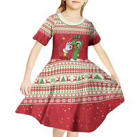 Funny Six Seven Meme Christmas Kid Short Sleeve Dress Merry 67 Mas - Wonder Print Shop