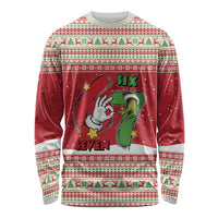 Funny Six Seven Meme Christmas Long Sleeve Shirt Merry 67 Mas - Wonder Print Shop