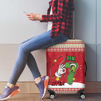 Funny Six Seven Meme Christmas Luggage Cover Merry 67 Mas - Wonder Print Shop